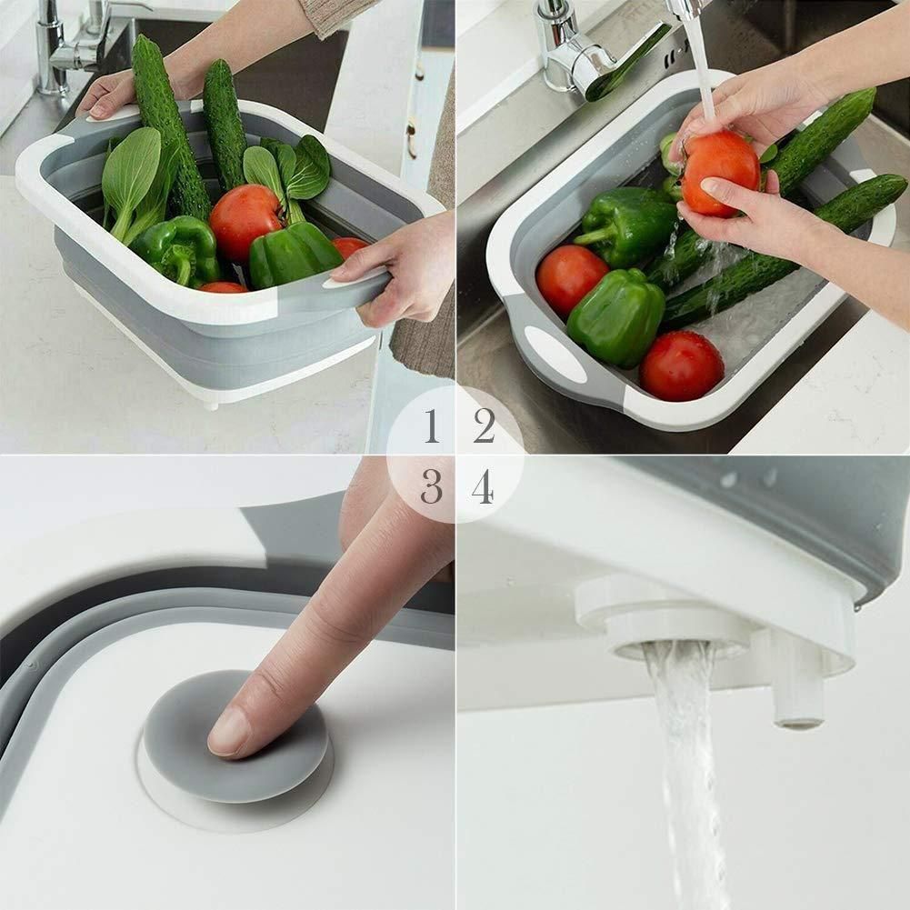 SmartFold- Cutting Board with Built-in Basket