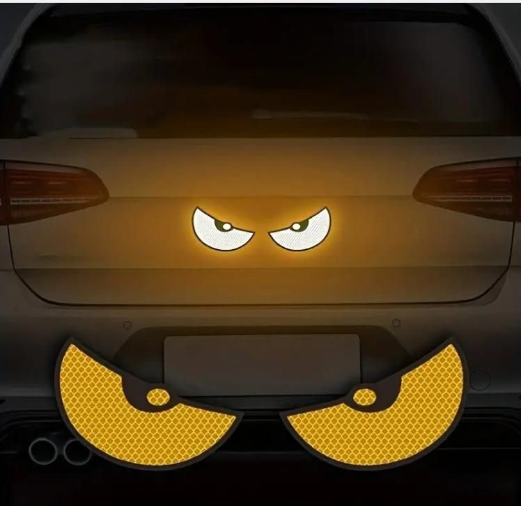 Fierce Reflective Monster Eye Stickers